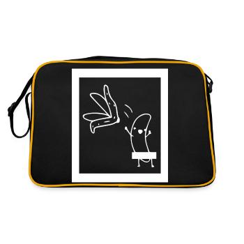 Fun Fun Funny - Retro Bag - black/gold - Back