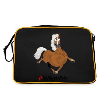 Haflinger+Blesse - Retro Tasche - Schwarz/Gold - Hinten