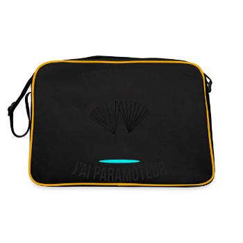 J'peux pas, j'ai Paramoteur - Les milles excuses - Sac Retro - noir/or - Dos