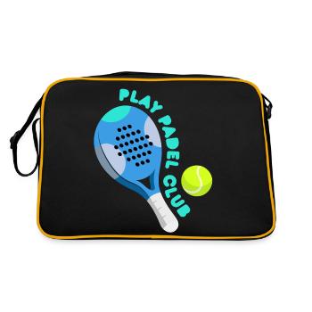 Padel - Gift for padel player - Retro Bag - black/gold - Back
