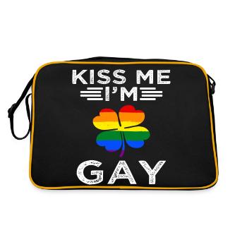 Embrasse-moi je suis gay - Sac Retro - noir/or - Dos