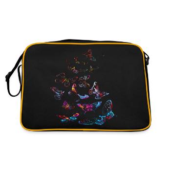 Schmetterling Tattoo - Retro Tasche - Schwarz/Gold - Hinten