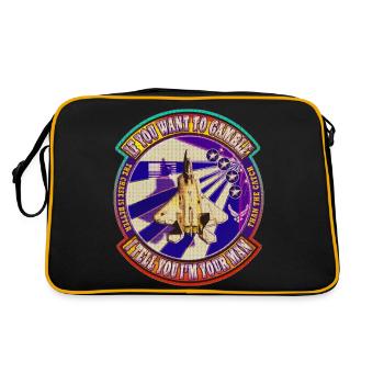 Gamble and Chase Patch - Look Us Air Force - Sac Retro - noir/or - Dos