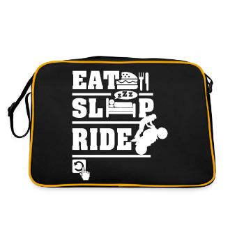 Eat Sleep ride - Retro Bag - black/gold - Back