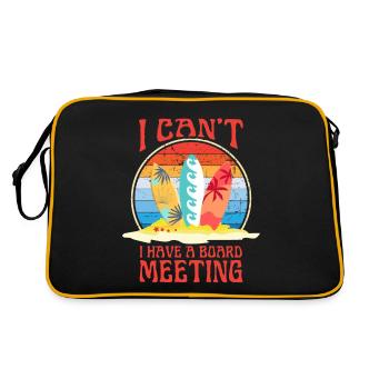 I HAVE A BOARD MEETING - Retro Bag - black/gold - Back