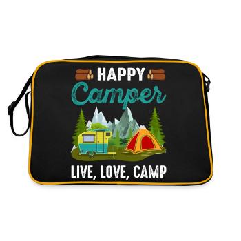 Camping Camping Tent Caravan glampin - Retro Bag - black/gold - Back