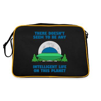 No intelligent life - Retro Bag - black/gold - Back
