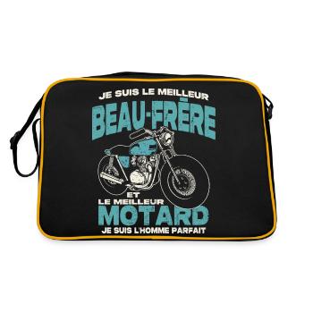 Le meilleur beau-frère et le meilleur motard - Sac Retro - noir/or - Dos