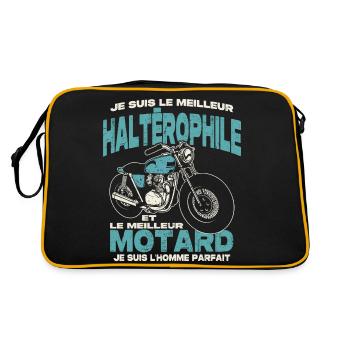 Le meilleur haltèrophile et le meilleur motard - Sac Retro - noir/or - Dos
