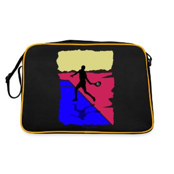 Padel Gift for padel players - Retro Bag - black/gold - Back