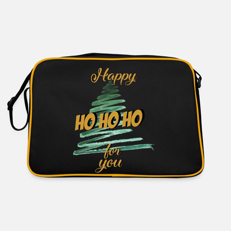 Christmas Hohoho Christmas Tree - Retro Bag - black/gold