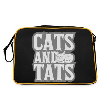 Citation de chats et de tats - Sac Retro - noir/or - Dos
