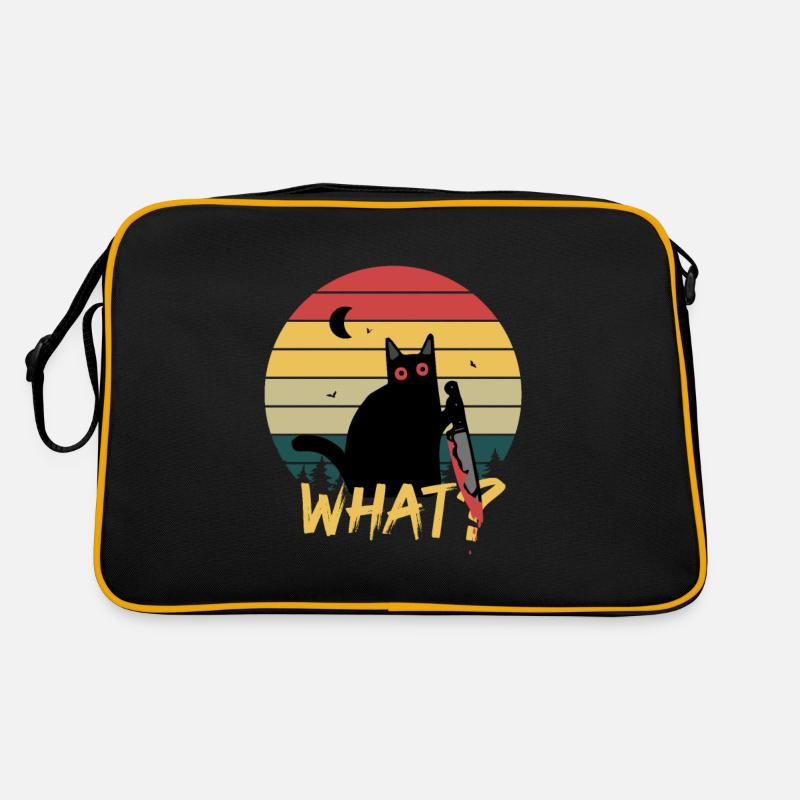 Drôle de chat tueur « Quoi? » Sac Retro