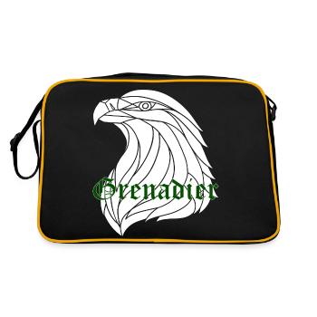 Panzergrenadier Grenadier Adler Soldat Geschenk - Retro Tasche - Schwarz/Gold - Hinten