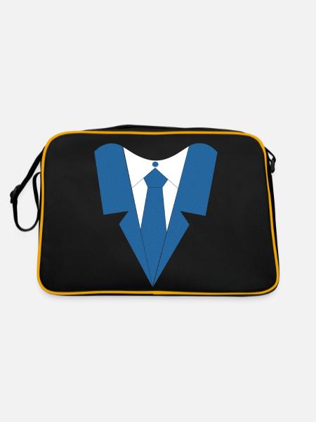 SHIRT WITH TIE - Retro Bag - black/gold - Back