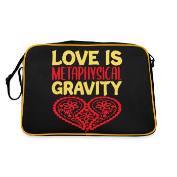 L’AMOUR EST LA GRAVITÉ MÉTAPHYSIQUE COEUR - Sac Retro - noir/or - Dos