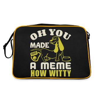 OH YOU MADE A MEME HOW WITTY - Retro Bag - black/gold - Back