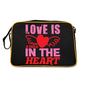 L’AMOUR EST UN TROU DANS LE CŒUR - Sac Retro - noir/or - Dos