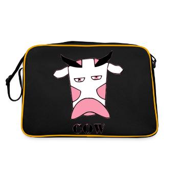Tête de vache triste - Sac Retro - noir/or - Dos