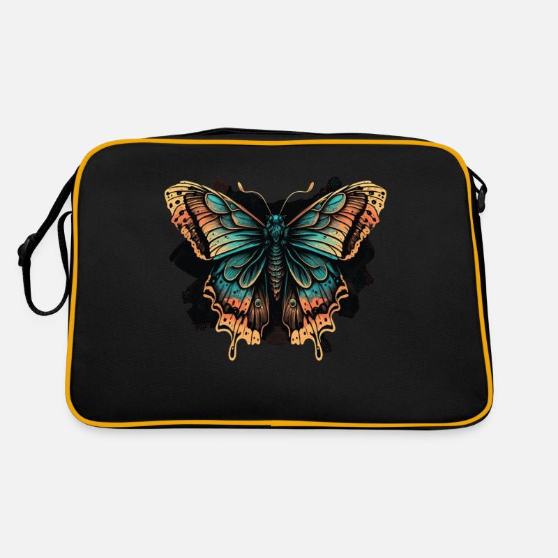 Gleitender Schmetterling Retro Tasche