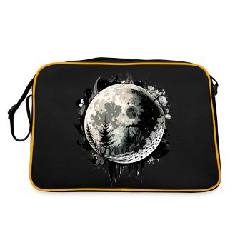 Moon Color Drop Black White - Retro Bag - black/gold - Back