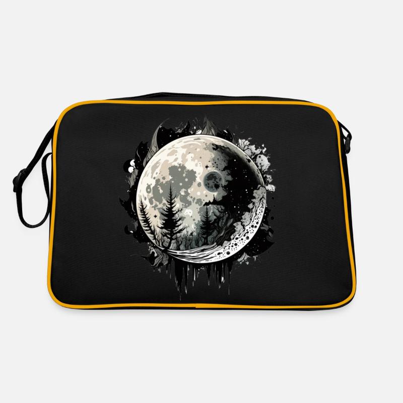 Moon Color Drop Noir Blanc Sac Retro