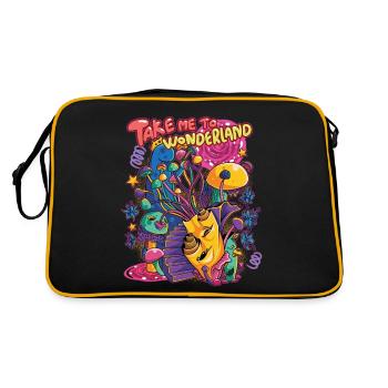 Take me to wonderland - Retro Tasche - Schwarz/Gold - Hinten