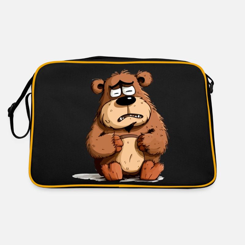 Jacky the grumpy bear Retro Bag