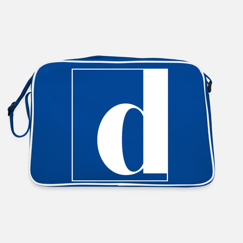 Buchstabenalphabet d Retro Tasche