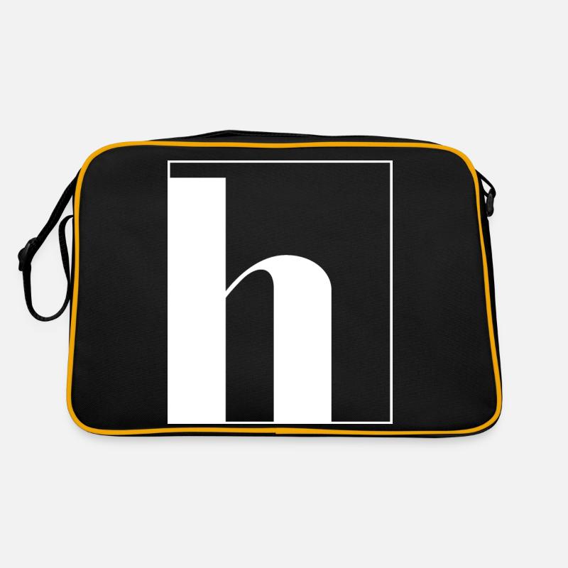 Buchstaben-Alphabet h Retro Tasche