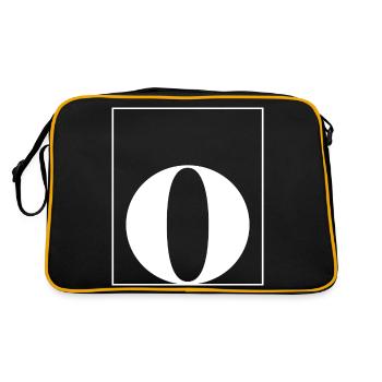 Buchstaben-Alphabet o - Retro Tasche - Schwarz/Gold - Hinten