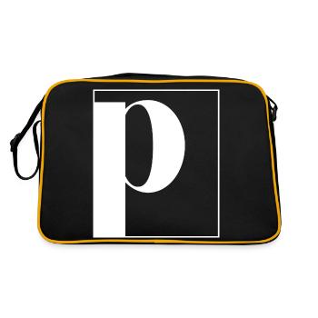 Letter alphabet p - Retro Bag - black/gold - Back
