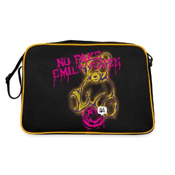Ours fugueur disant pas de faux sourire donné - Sac Retro - noir/or - Dos