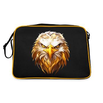 Eagle Head Gold Bird of Prey Bird Animal Nature - Sac Retro - noir/or - Dos