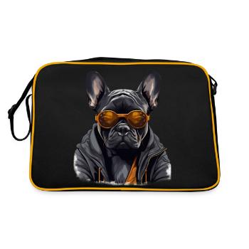 Compagnon de la ville : le fantôme du bouledogue français - Sac Retro - noir/or - Dos