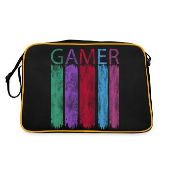 gamer - Retro Bag - black/gold - Back