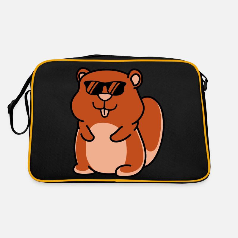 hamster cool - Retro Tasche - Schwarz/Gold