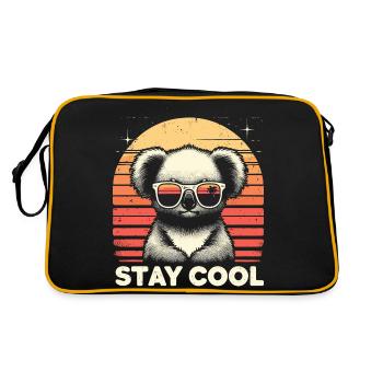 Koala Restez au frais - Sac Retro - noir/or - Dos