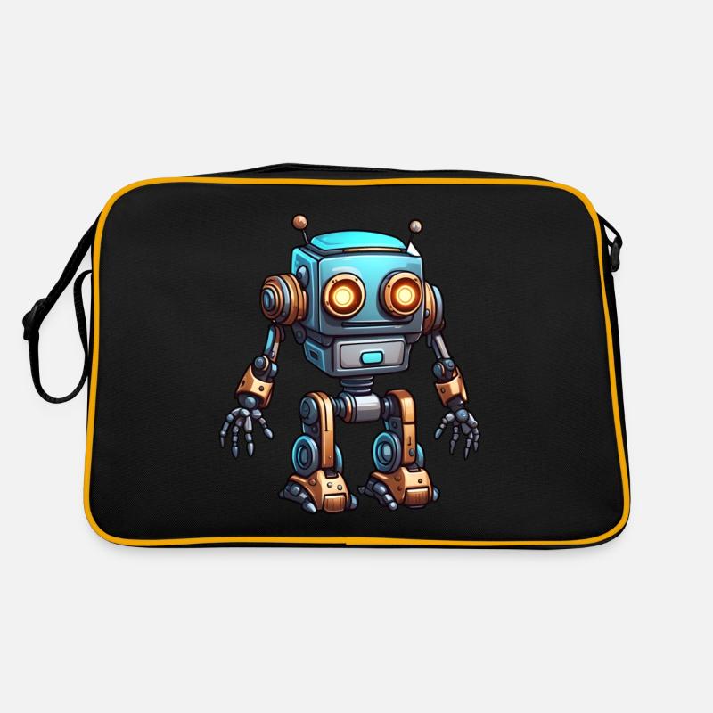 Roboter / Maschine / KI / Technology / Mechanik Retro Tasche