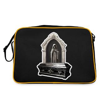 Coffin / Final Resting Place / Earth / Burial - Retro Bag - black/gold - Back