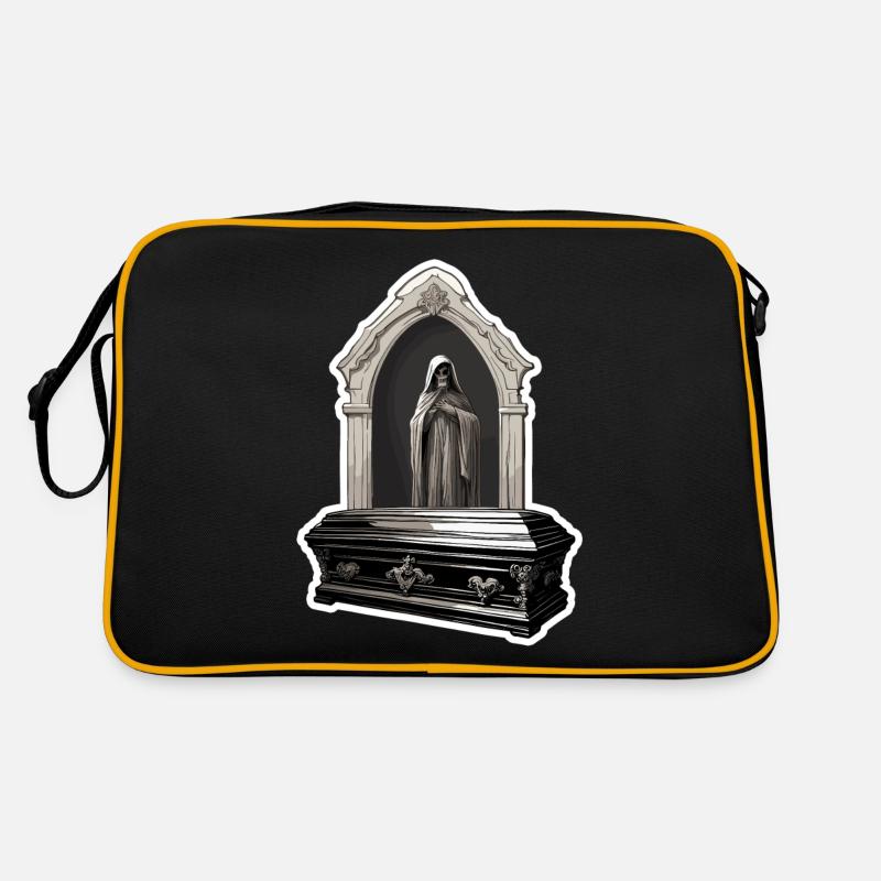 Sarg / Letzte Ruhestätte / Erde / Bestattung Retro Tasche