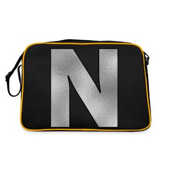 Lettre N Argent - Sac Retro - noir/or - Dos