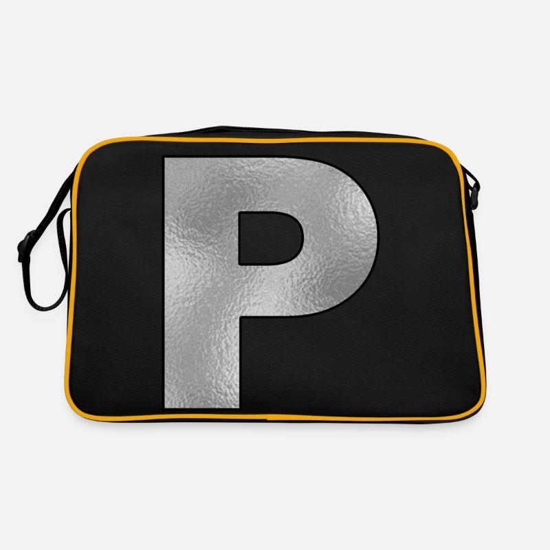Lettre P Argent Sac Retro