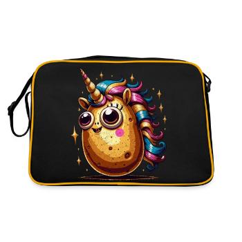 Idée cadeau de pomme de terre drôle - Sac Retro - noir/or - Dos