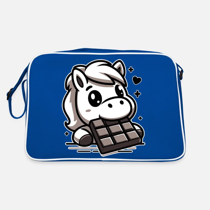 Cheval mignon et chocolat Sac Retro