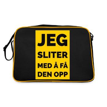 I'm struggling to get it up - Retro Bag - black/gold - Back