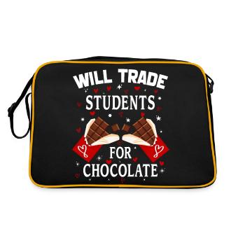 Will Trade Students For Chocolate Valentines Day - Sac Retro - noir/or - Dos