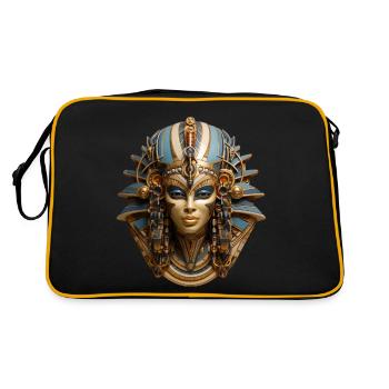 Tefnut, Göttin des Auges und der Feuchtigkeit - Retro Tasche - Schwarz/Gold - Hinten