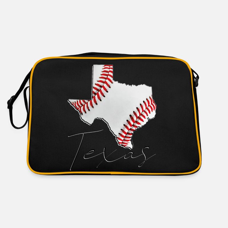 Real Baseball in Texas State Map TX Retro Bag