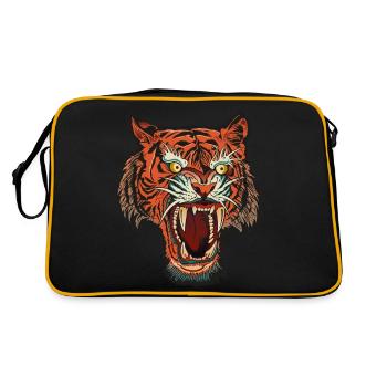 tiger tattoo tattoo drawing head 904 W - Retro Bag - black/gold - Back